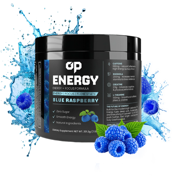 Blue Raspberry OP Energy tub